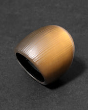 Lucite Block Ring- Burnt Gold - Photo 1