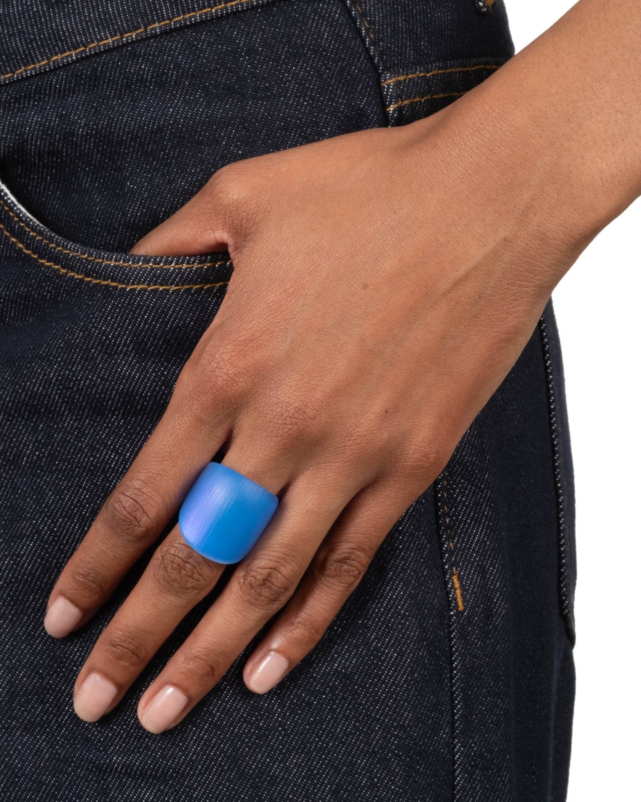 Lucite Block Ring- Hyacinth - Photo 2