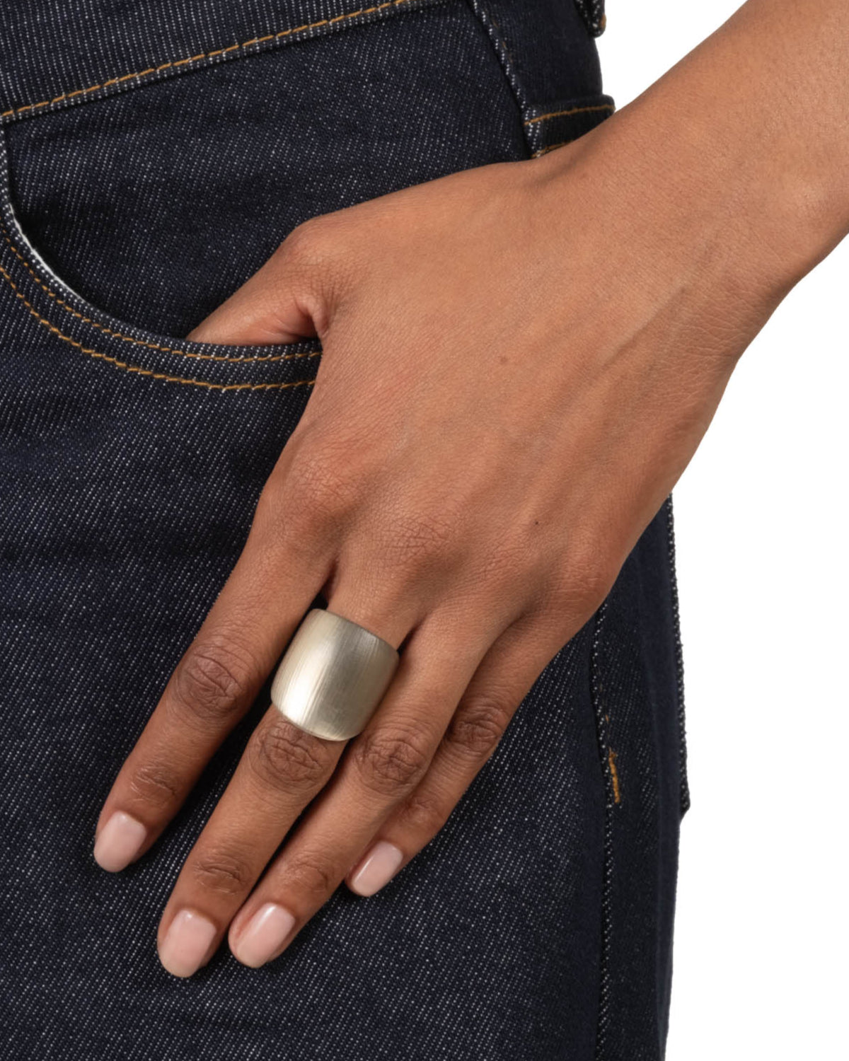 Lucite Block Ring- Warm Grey - Photo 2