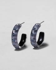 Lucite Crystal Hoop Earring- Frozen Mist - Photo 1