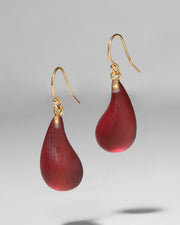 Lucite Dewdrop Earring- Merlot - Photo 1