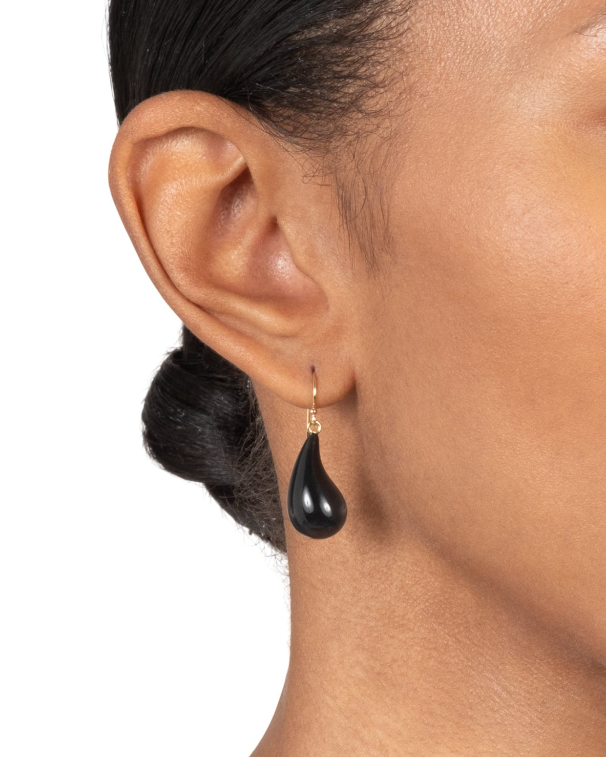 Lucite Dewdrop Earring- Onyx - Photo 2