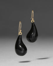 Lucite Dewdrop Earring- Onyx - Photo 1