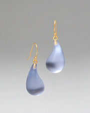 Lucite Dewdrop Earring- Steel Blue - Photo 1