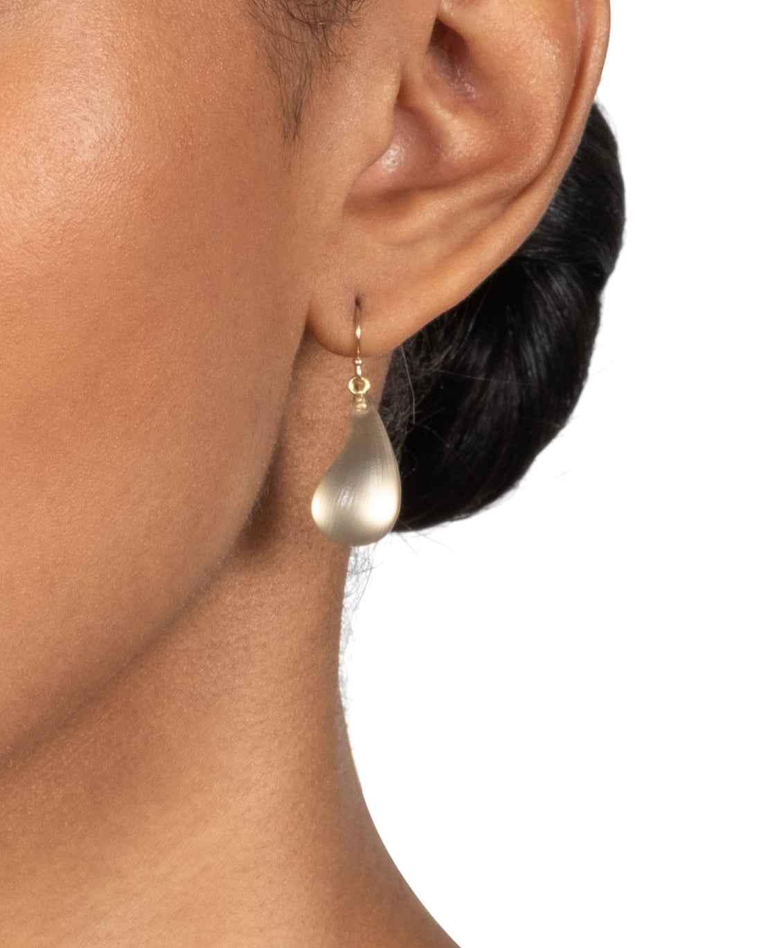 Lucite Dewdrop Earring- Warm Grey - Photo 2