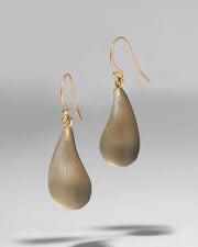Lucite Dewdrop Earring- Warm Grey - Photo 1