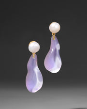 Lucite Freshwater Pearl Drop Earring- Aurora - Photo 1
