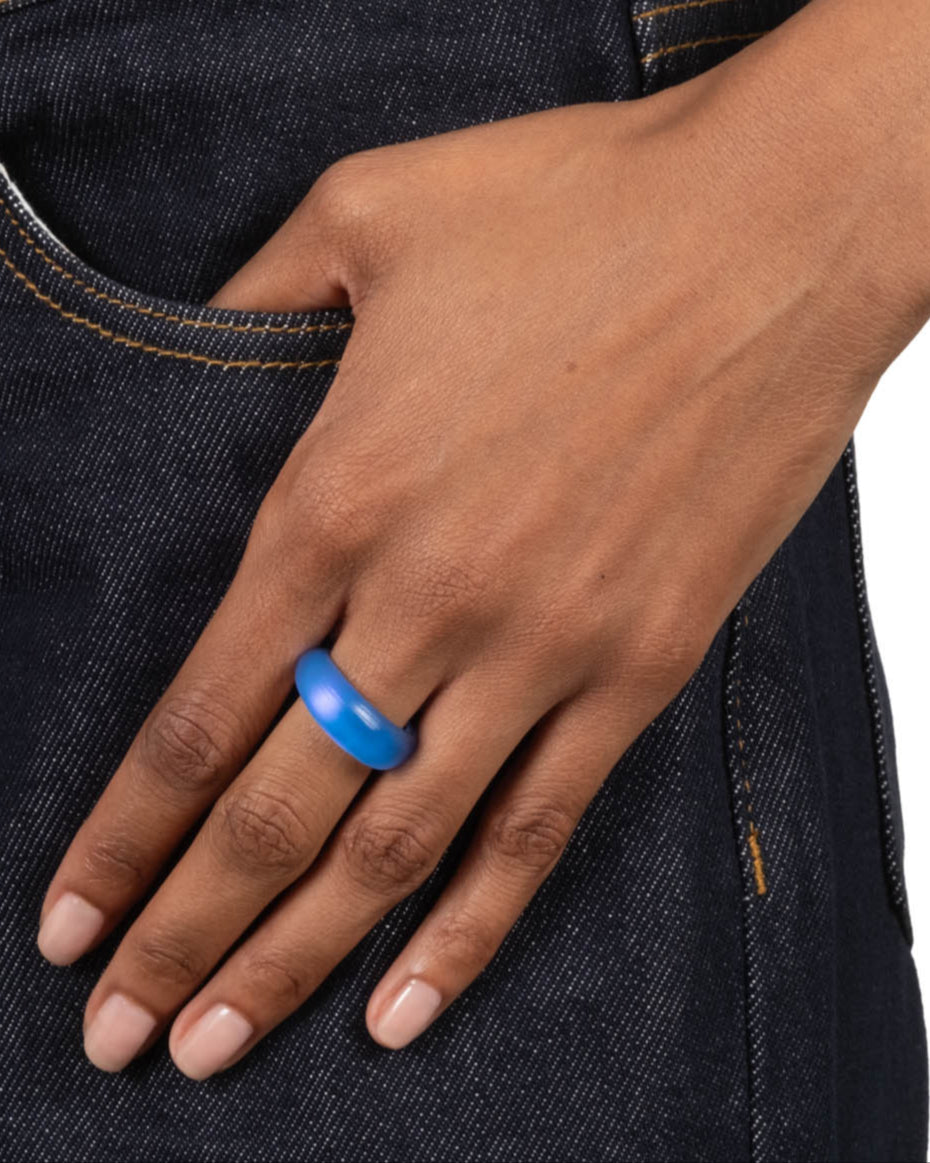 Lucite Tapered Ring- Hyacinth - Photo 2