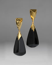 Lucite Armor Drop Earring- Onyx - Photo 1