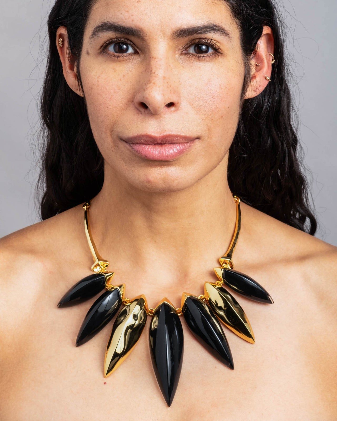 Lucite Armor Necklace- Onyx - Photo 2