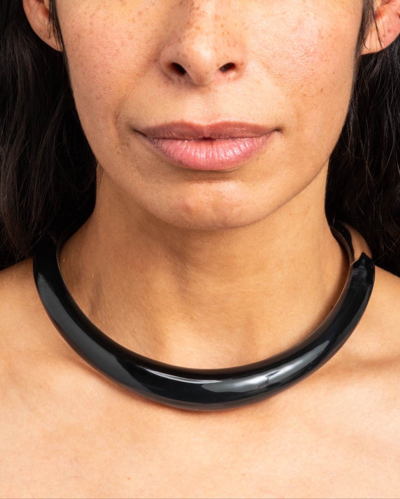 Lucite Collar Necklace- Onyx - Photo 2
