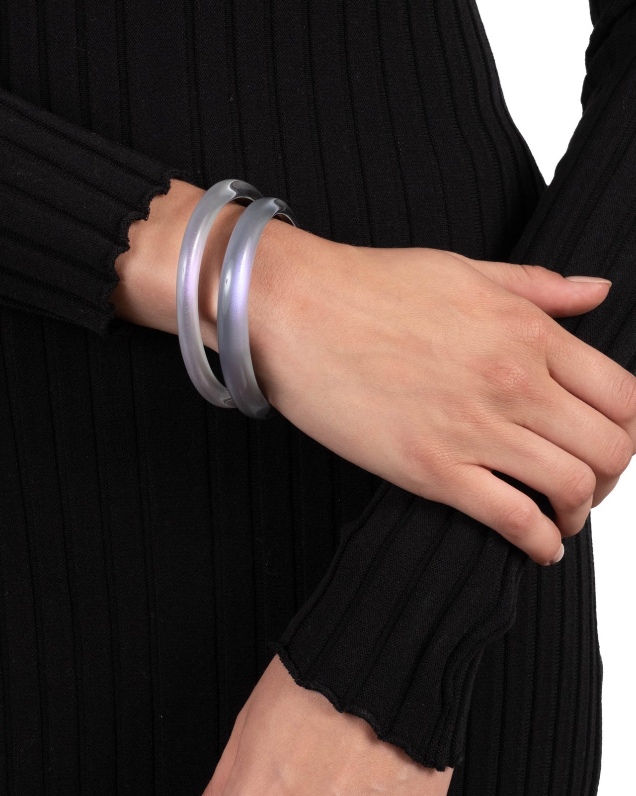 Lucite Skinny Bangle Bracelet- Aurora - Photo 2