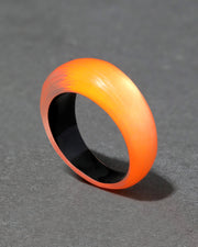 Lucite Tapered Ring- Neon Orange - Photo 1
