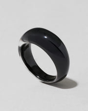 Lucite Tapered Ring- Onyx - Photo 1