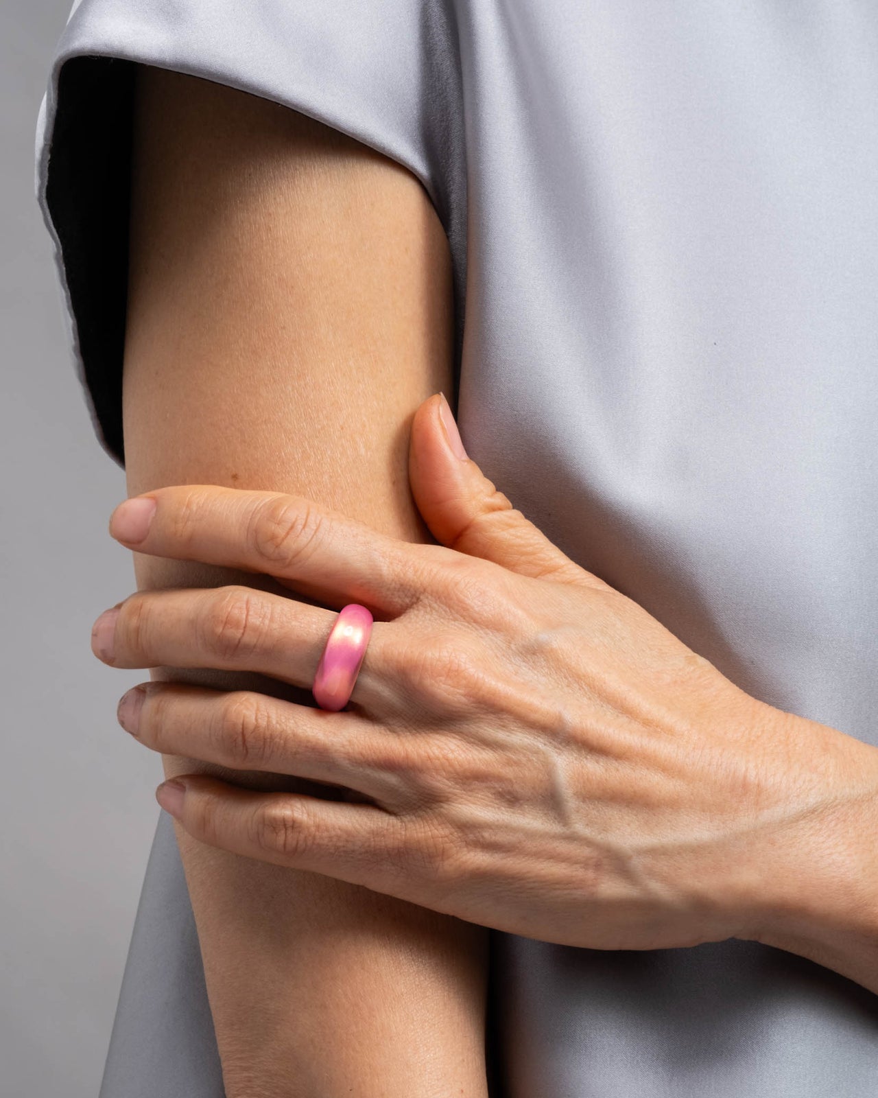 Lucite Tapered Ring- Sweet Melon - Photo 2