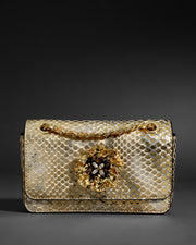 Mini Bella Bag- Gold Python - Photo 1