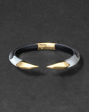 Mirrored Pyramid Brake Hinge Bracelet- White Opal - Photo 1