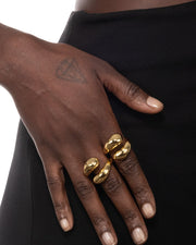 Molten Gold Dome Ring - Photo 1