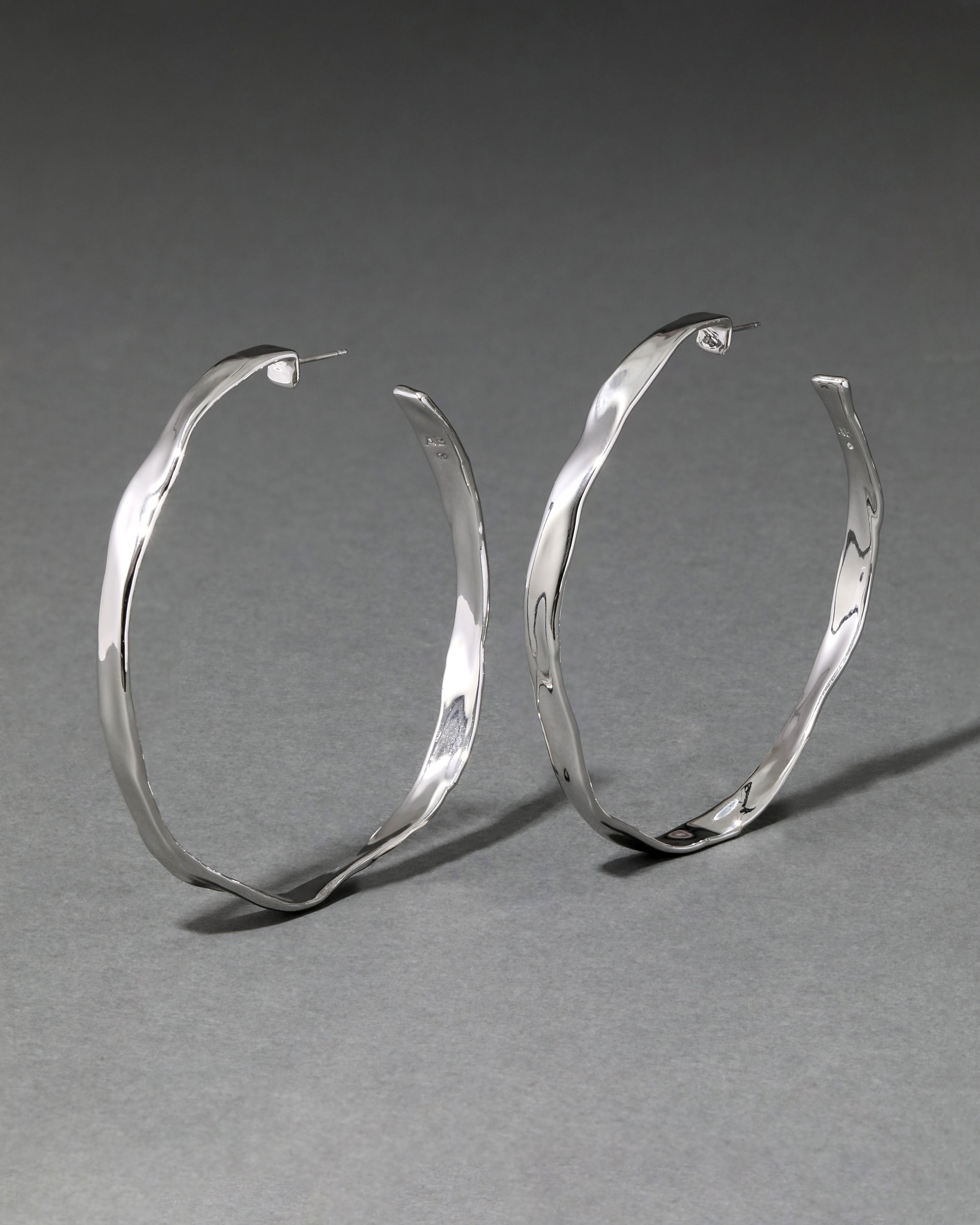 Molten Silver X-Large Hoop Earring | Alexis Bittar