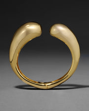 Molten Gold Domed Hinge Cuff Bracelet - Photo 1