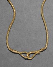 Molten Gold Snake Chain Hook Necklace - Photo 1