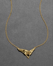 Molten Gold Shield Pendant Necklace - Photo 1