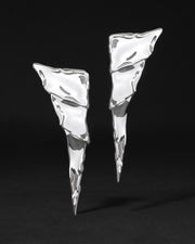 Molten Silver Cascade Post Earring - Photo 1