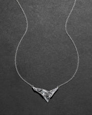 Molten Silver Shield Pendant Necklace - Photo 1