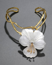 Pansy Lucite Vine Collar- Night Pansy - Photo 1