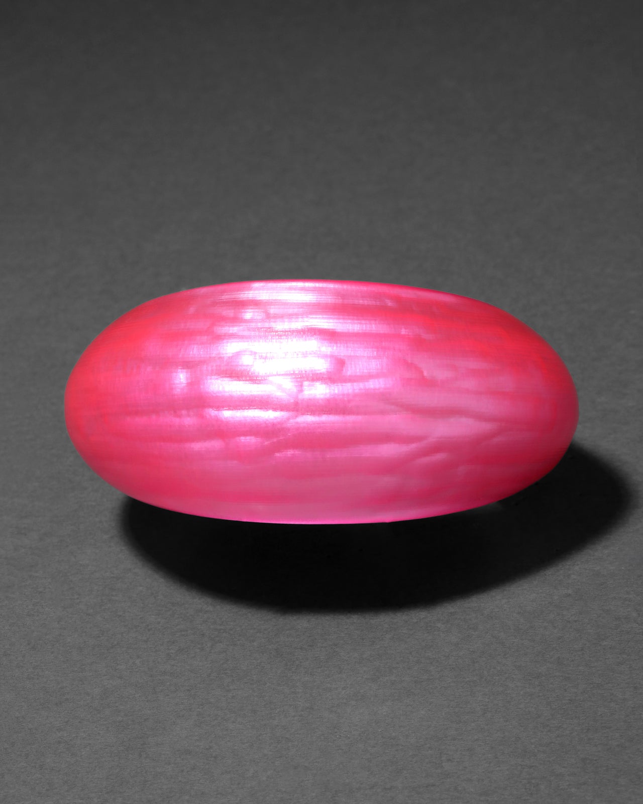 Puffy Lucite Tapered Bangle Bracelet- Neon Pink - Photo 2