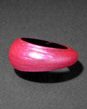 Puffy Lucite Tapered Bangle Bracelet- Neon Pink - Photo 1