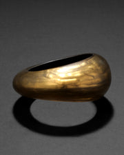 Puffy Lucite Tapered Bangle Bracelet- Burnt Gold - Photo 1