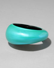 Puffy Lucite Tapered Bangle Bracelet- Mediterranean Opal - Photo 1