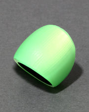 Lucite Block Ring- Neon Green - Photo 1
