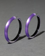 Skinny Lucite Hoop Earring- Violet - Photo 1