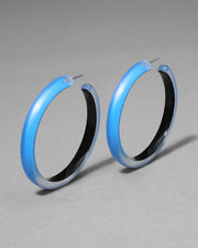 Skinny Lucite Hoop Earring- Hyacinth - Photo 1