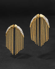 Solanales Crystal Fringe Front Back Earring - Photo 1