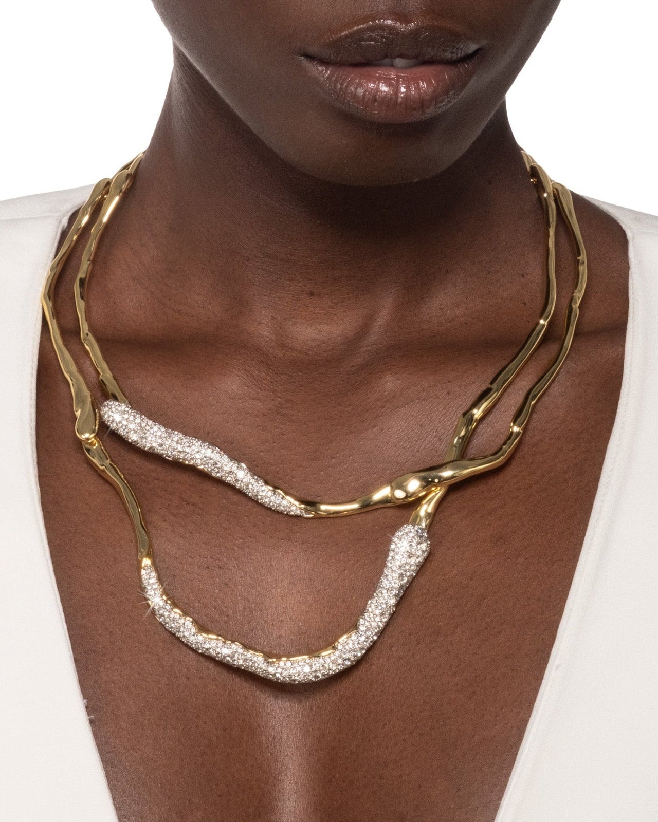 Solanales Crystal Twisted Collar Necklace - Photo 2