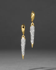 Solanales Gold Crystal Spear Leverback Earring - Photo 1