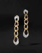 Solanales Crystal Chain Link Drop Earring - Photo 1