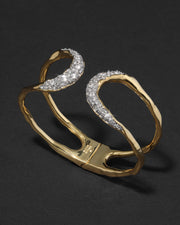 Solanales Crystal Orbiting Hinge Cuff Bracelet - Photo 1