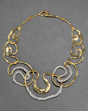 Solanales Gold Crystal Intertwined Necklace - Photo 1