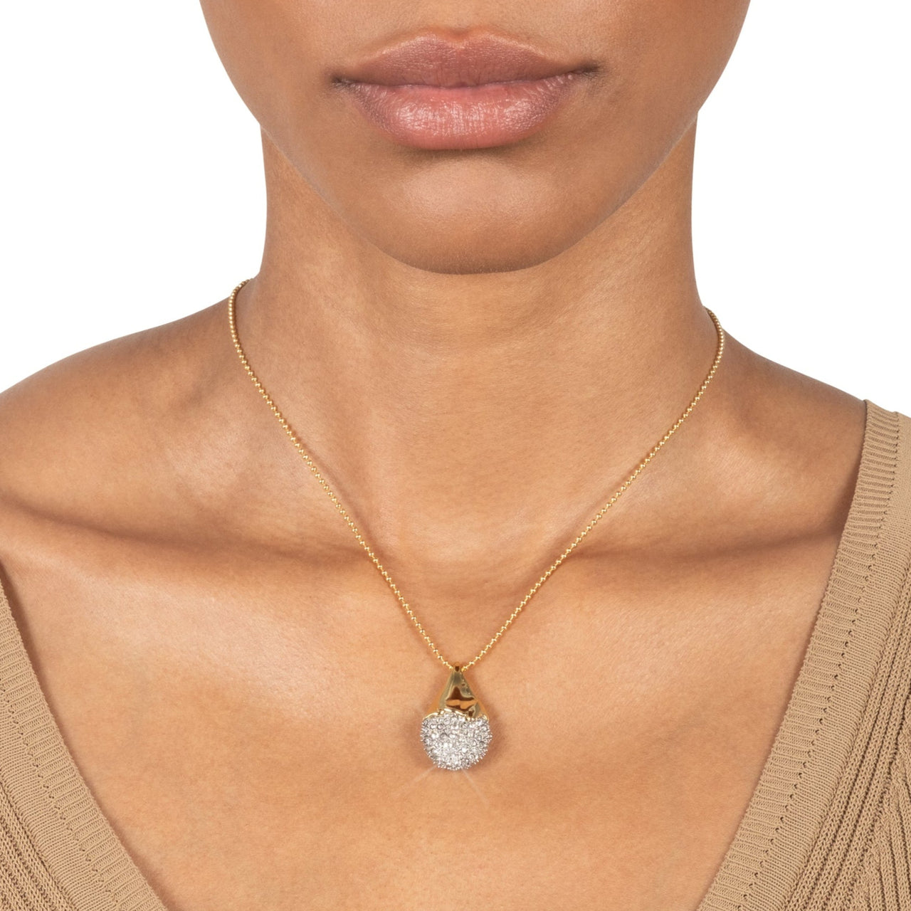 Solanales Crystal Pavé Teardrop Necklace - Photo 2