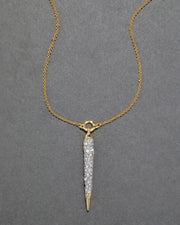 Solanales Gold Crystal Spear Necklace - Photo 1