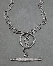 Solanales Silver Crystal Toggle Necklace - Photo 1