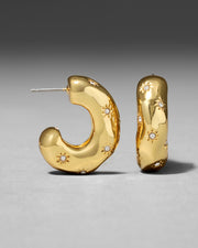 Starburst Crystal Huggie Earring - Photo 1