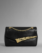 The Angular Shoulder Bag- Black - Photo 1