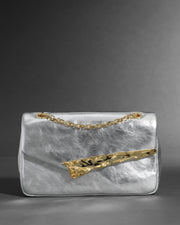 The Angular Shoulder Bag- Silver - Photo 1