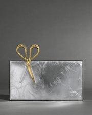 The Petit Scissor Clutch- Silver - Photo 1