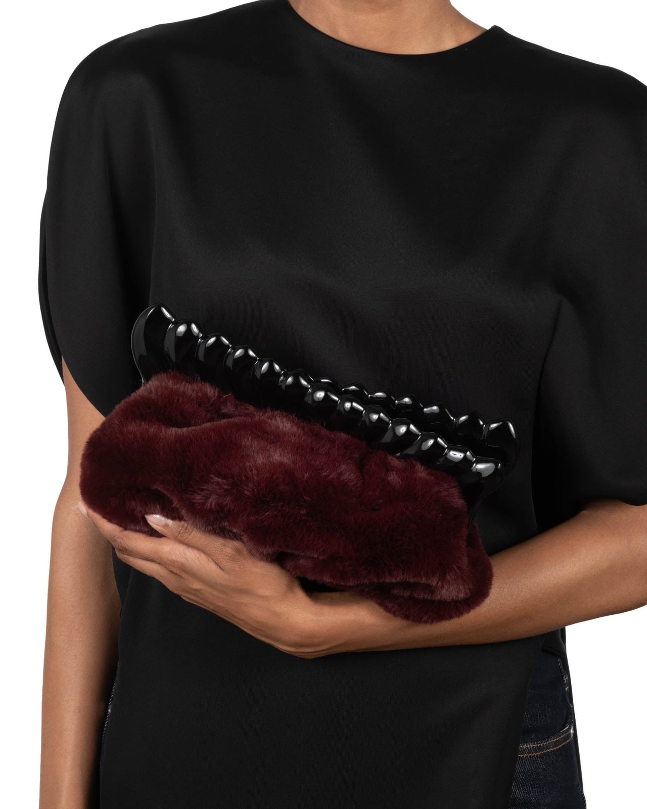 The Pouf Clutch- Merlot - Photo 2